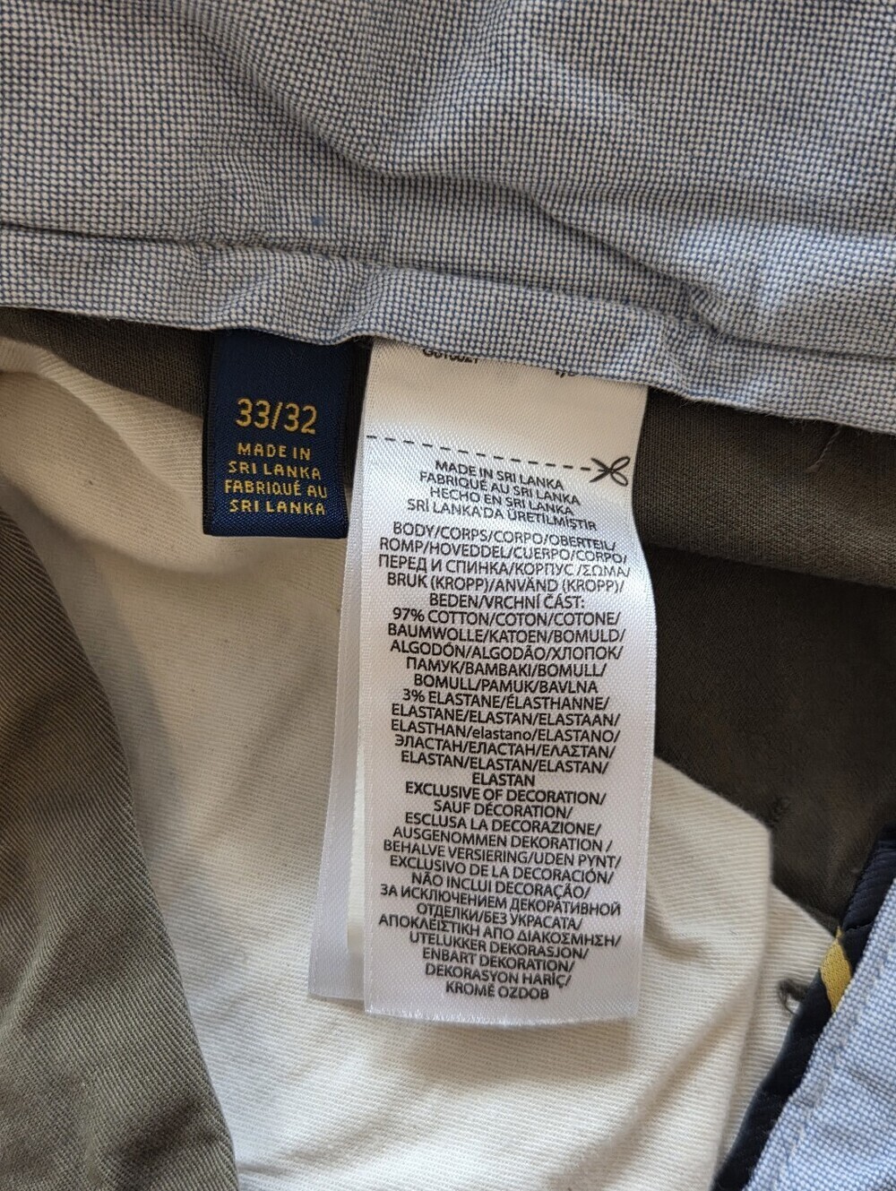 Polo Ralph Lauren, The Polo Chino, Stretch Straight Fit Olive Green Pants Men's - Picture 7 of 11